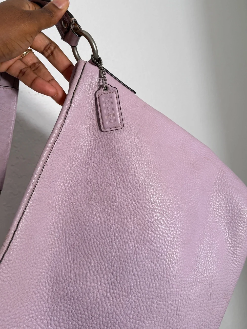 Vintage Coach Sarah Hobo Bag F13094 Leather Shoulder Purse Y2k Lavender